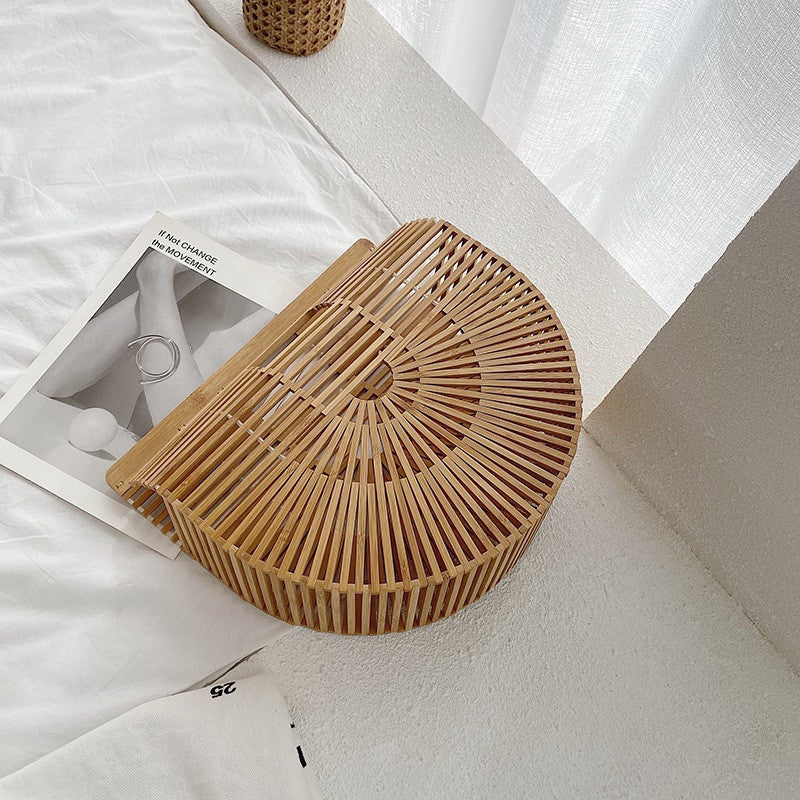 Fashion Portable Saddle Bag Net Red Woven Hand Bag