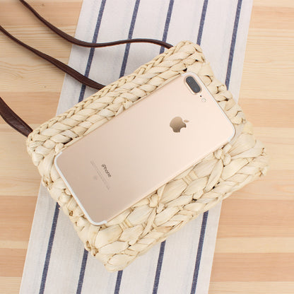 Crossbody Straw Bag Hand-Woven Bag