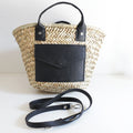 Diagonal Straw Handbag - Handwoven Grass Crossbody