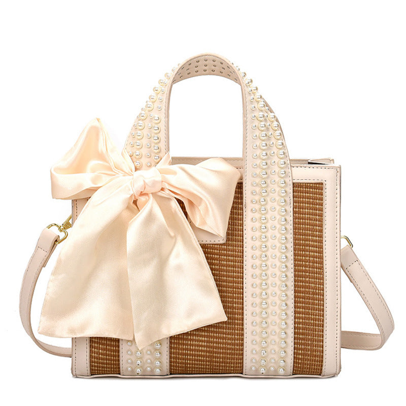 Pearl Handwoven Square Bag - Fashion Shoulder Messenger