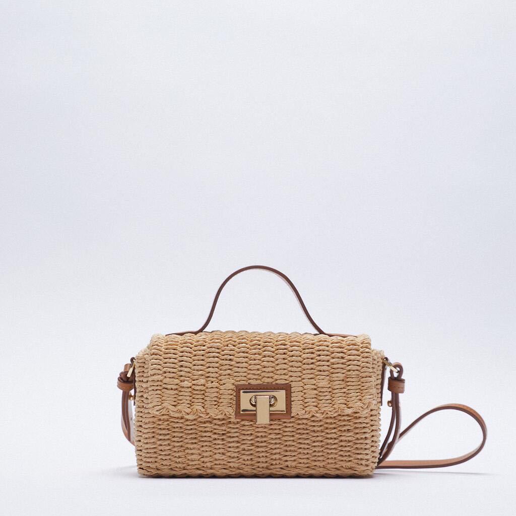 Straw Paper Rope Messenger Bag - Handwoven Crossbody