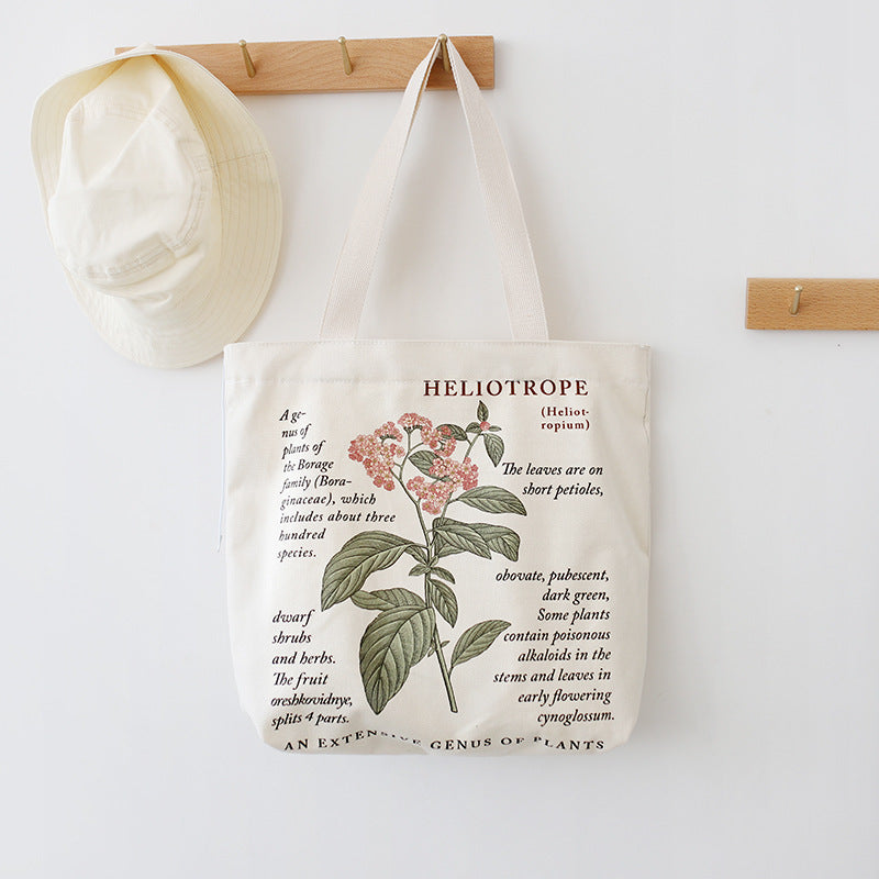 Retro Literary Canvas Bag Womens Shoulder Bag Fashion Cotton Letter