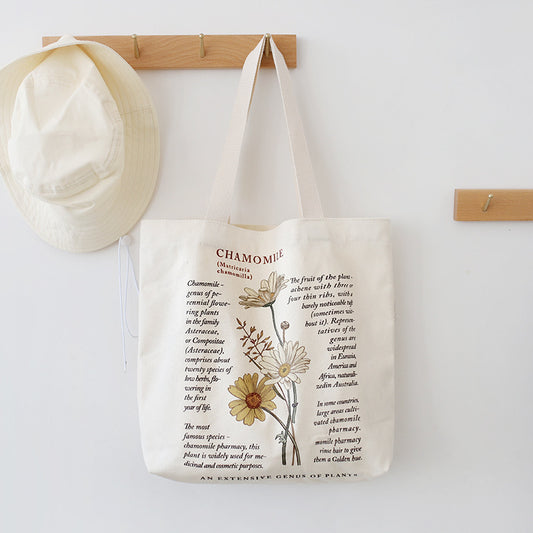 Retro Literary Canvas Bag Womens Shoulder Bag Fashion Cotton Letter