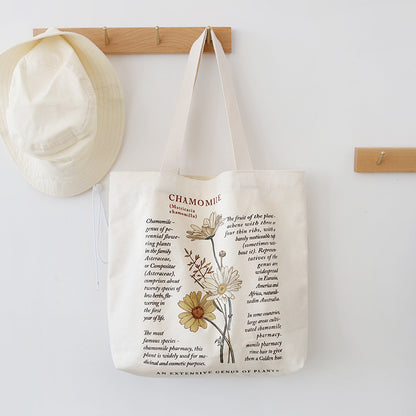 Retro Literary Canvas Bag Womens Shoulder Bag Fashion Cotton Letter