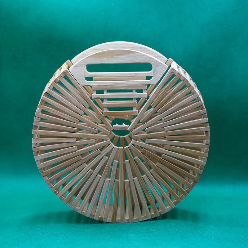 Round Hand Bamboo bag