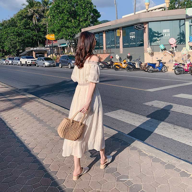 Handwoven Paper Rope Tote - Natural Drawstring Bag