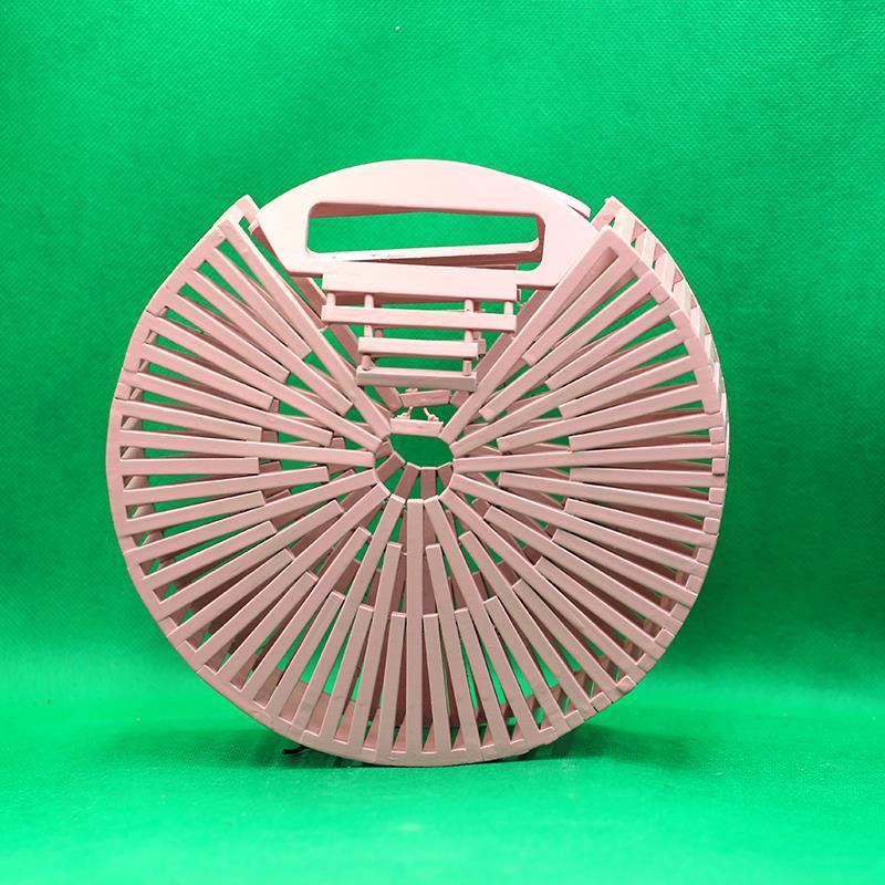 Round Hand Bamboo bag