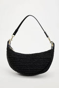 Semicircle Straw Messenger Bag - Rattan Shoulder Bag