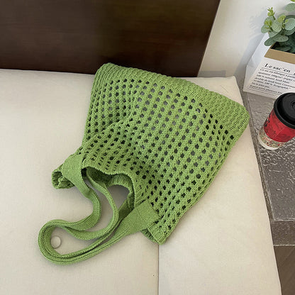 Women's Hollow Knitted Large Capacity Shoulder Bag