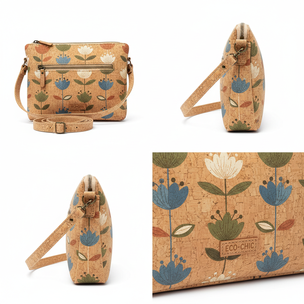 Sustainable Cork Crossbody Bag - Eco-Friendly Tote